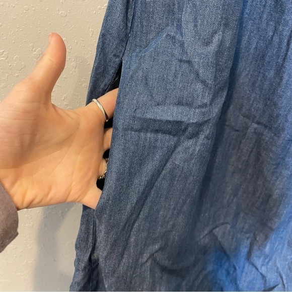 Anthropologie Corey Lynn Calter Chambray Off Shoulder Dress - Picture 7 of 11